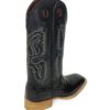 Men Boots Belly Caiman Tail Black