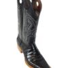 Men Boots Belly Caiman Tail Black